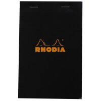RHODIA Notizblock No. 14, 110 x 170 mm, kariert, schwarz