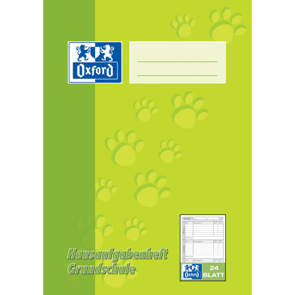 Oxford Hausaufgabenheft "Grundschule", DIN A5, 24 Blatt