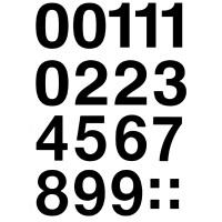 HERMA Zahlen-Sticker 0-9, Folie schwarz, Höhe: 33 mm