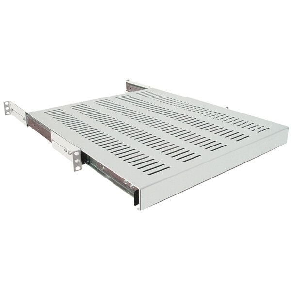 LogiLink 19" Fachboden, 1 HE, ausziehbar, (T)400 mm, schwarz