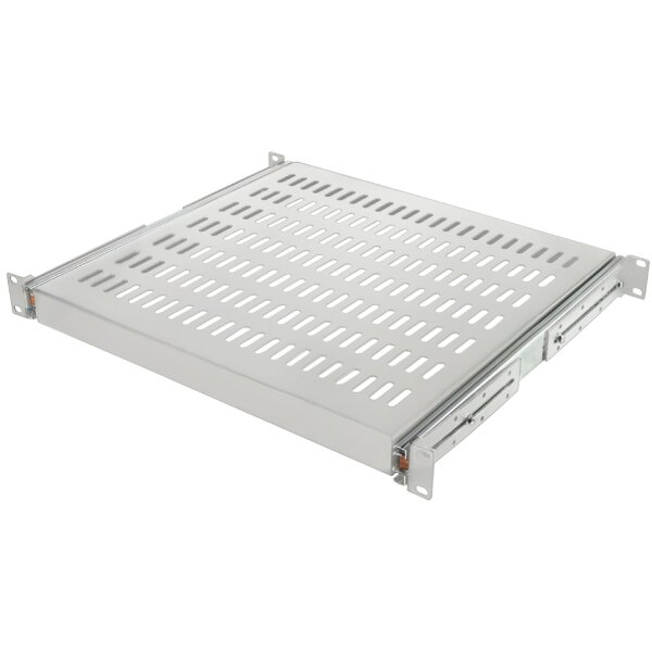 LogiLink 19" Fachboden, 1 HE, ausziehbar, (T)400 mm, schwarz