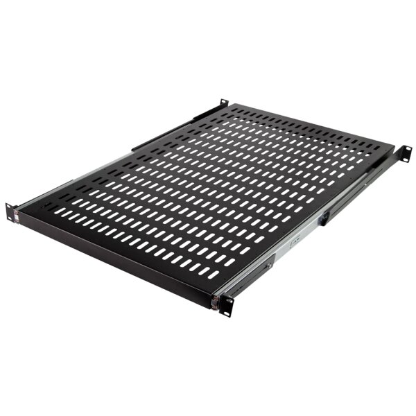 LogiLink 19" Fachboden, 1 HE, ausziehbar, (T)400 mm, schwarz