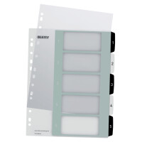 LEITZ Kunststoff-Register WOW, Zahlen, A4 Überbreite, 1-6