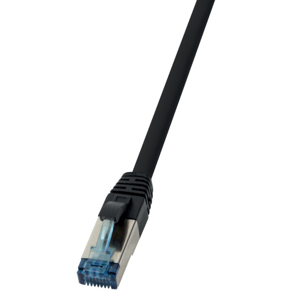 LogiLink Patchkabel, Kat. 6A, S FTP, 10,0 m, schwarz, PUR