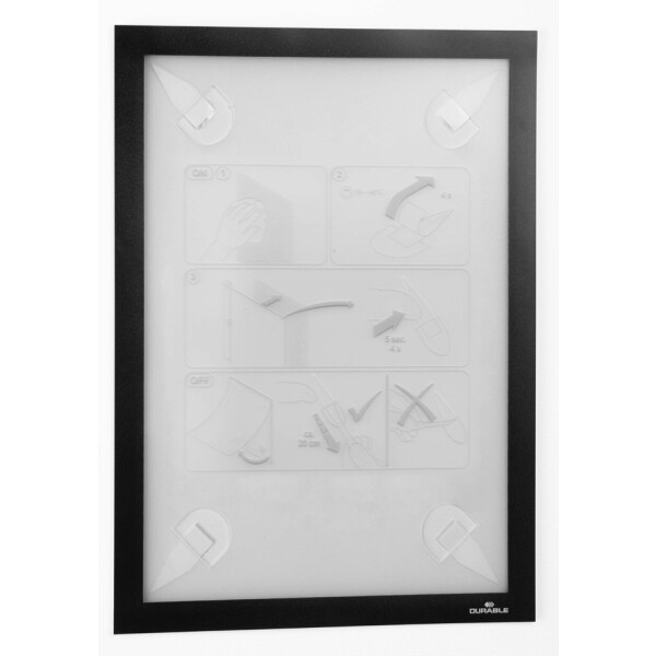 DURABLE Magnetrahmen DURAFRAME WALLPAPER A4, metallic silber