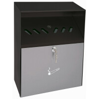 WEDO Wandascher mit Wetterschutzdach, aus Stahlblech