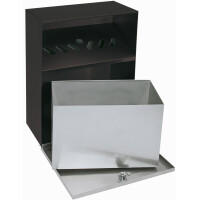 WEDO Wandascher mit Wetterschutzdach, aus Stahlblech