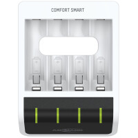 ANSMANN Schnell-Ladegerät Comfort Smart inkl. 4 Akkus