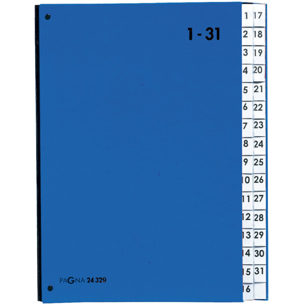 PAGNA Pultordner Color, DIN A4, 1 - 31, 31 Fächer, rot