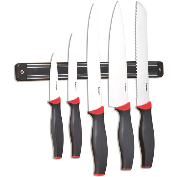 Esmeyer Messerset, 5-teilig, mit magnetischer H&auml;ngeleiste