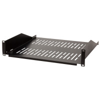 LogiLink 19" Fachboden, 2 HE, Festeinbau, (T)250 mm, schwarz