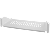 LogiLink 19" Fachboden, 2 HE, Festeinbau, (T)250 mm, schwarz