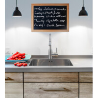 Securit Kreidetafel WOODY, mit Holzrahmen, teak