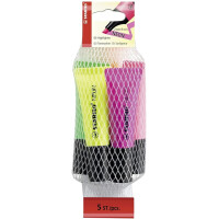 STABILO Textmarker NEON, im 5er Netz