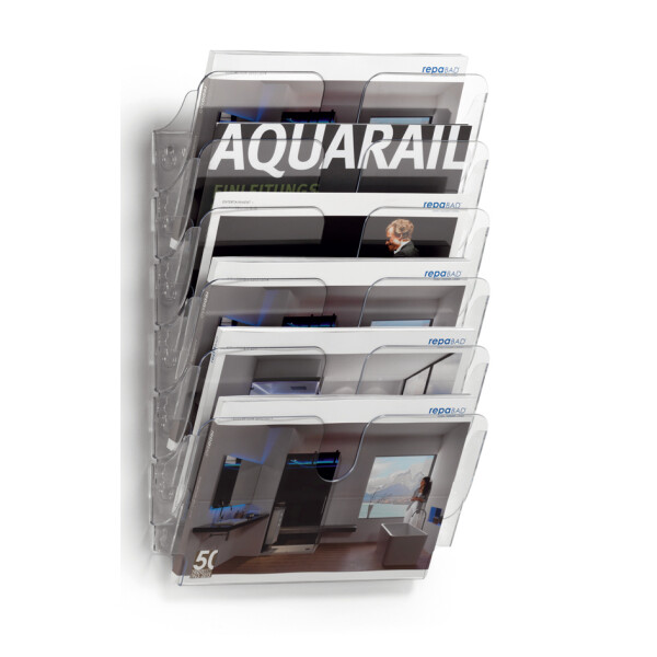 DURABLE Wand-Prospekthalter-Set "FLEXIPLUS 6", A4, 6 Fächer