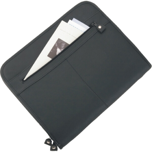 Alassio Schreibmappe "MILANO", A4, Leder, schwarz
