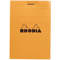 RHODIA Notizblock No. 11, DIN A7, kariert, orange