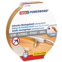 tesa Powerbond Montageband schmal, 2 x 9 mm x 5 m,...