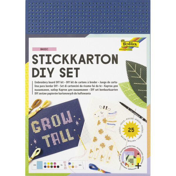folia Stickkarton-Set, 175 x 245 mm, 300 g qm, 25-teilig