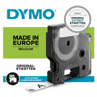 DYMO D1 Schriftbandkassette schwarz weiß, 9 mm x 7 m