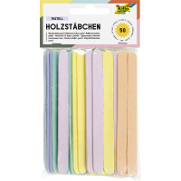 folia Holzstäbchen, Länge: 114 mm, farbig sortiert