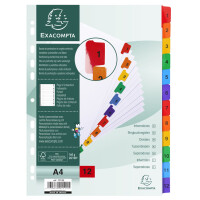 EXACOMPTA Karton-Register 1-31, DIN A4, weiß,...