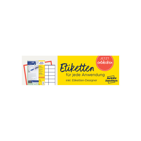 AVERY Zweckform Universal-Etiketten, 64 x 36 mm, weiß