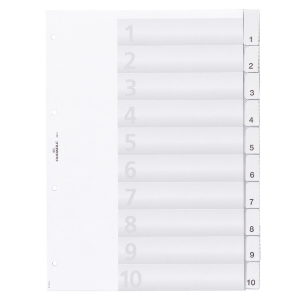 DURABLE Kunststoff-Register, A4, 5-teilig, transparent