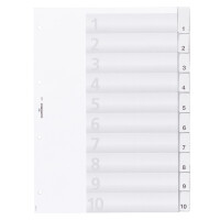 DURABLE Kunststoff-Register, A4, 5-teilig, transparent