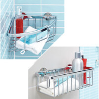 tesa Duschkorb ALUXX S, viereckig, Aluminium verchromt