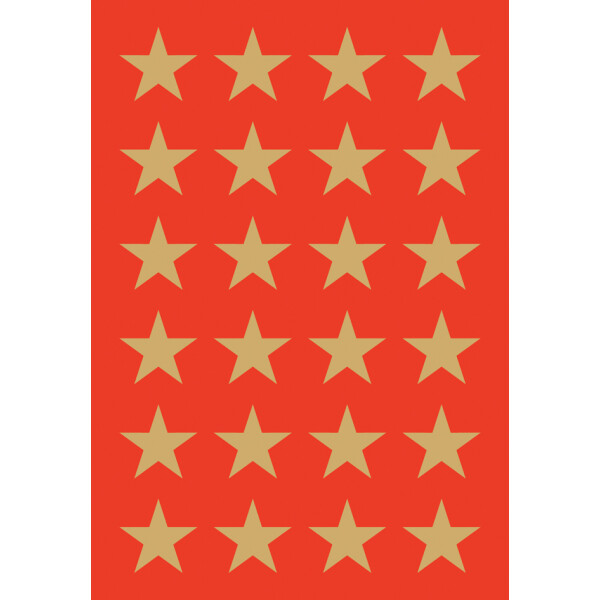 HERMA Weihnachts-Sticker DECOR "Sterne", 15 mm, gold
