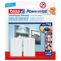 tesa Powerstrips Bilder-Nagel, weiß, Haltekraft:...
