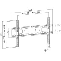 LogiLink TV-Wandhalterung, neigbar, für 96,98 -...