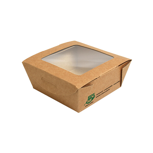 PAPSTAR Feinkostbox "pure", eckig, 350 ml, braun