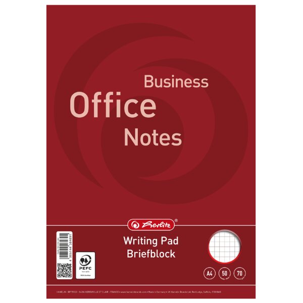 herlitz Briefblock "Business Office Notes", DIN A4, kariert