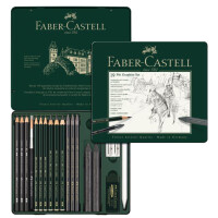 FABER-CASTELL PITT GRAPHITE Set medium, 19-teiliges Etui