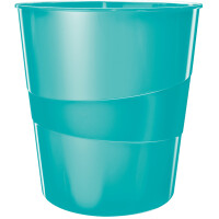 LEITZ Papierkorb WOW, aus Kunststoff, 15 Liter, schwarz