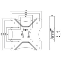 LogiLink TV-Wandhalterung, neigbar, für 58,42 -...