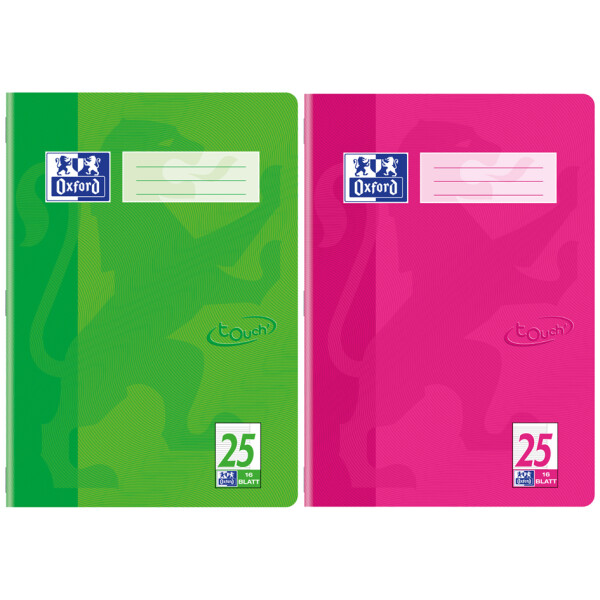 Oxford Schulheft "Touch", DIN A4, Lineatur 27, aqua