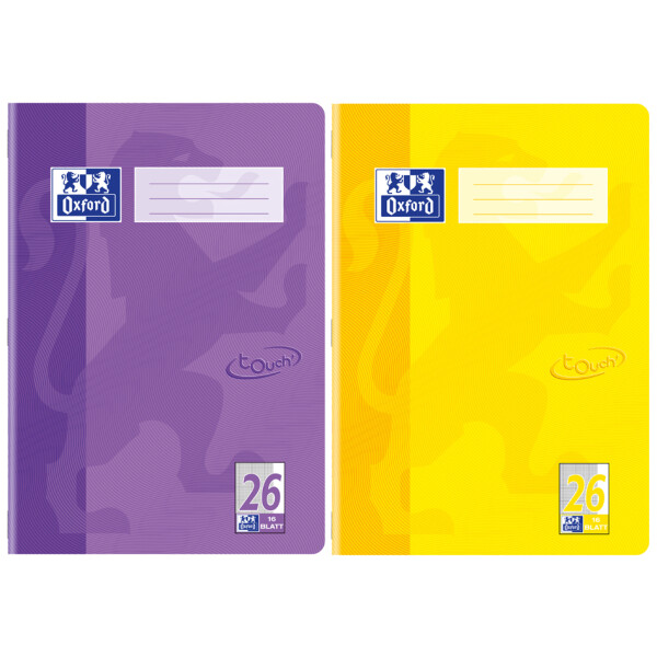 Oxford Schulheft "Touch", DIN A4, Lineatur 27, aqua