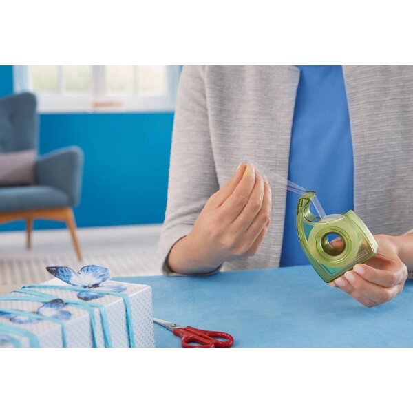 tesa ecoLogo Easy Cut Handabroller, gr&uuml;n, unbest&uuml;ck