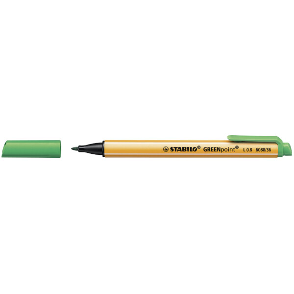 STABILO Faserschreiber GREENpoint, 0,8 mm, schwarz