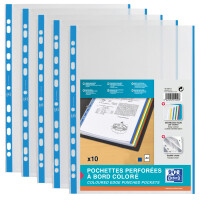 Oxford Prospekthülle, DIN A4 mit farbigem Rand, PP,...