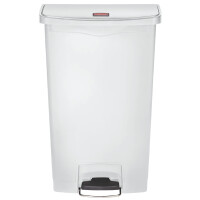 Rubbermaid Tret-Abfalleimer Slim Jim, 68 Liter, weiß