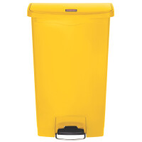 Rubbermaid Tret-Abfalleimer Slim Jim, 68 Liter, weiß