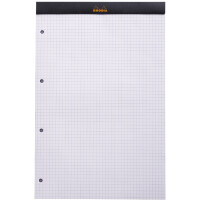 RHODIA Notizblock No. 20, DIN A4+, kariert, schwarz