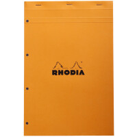 RHODIA Notizblock No. 20, DIN A4+, kariert, schwarz