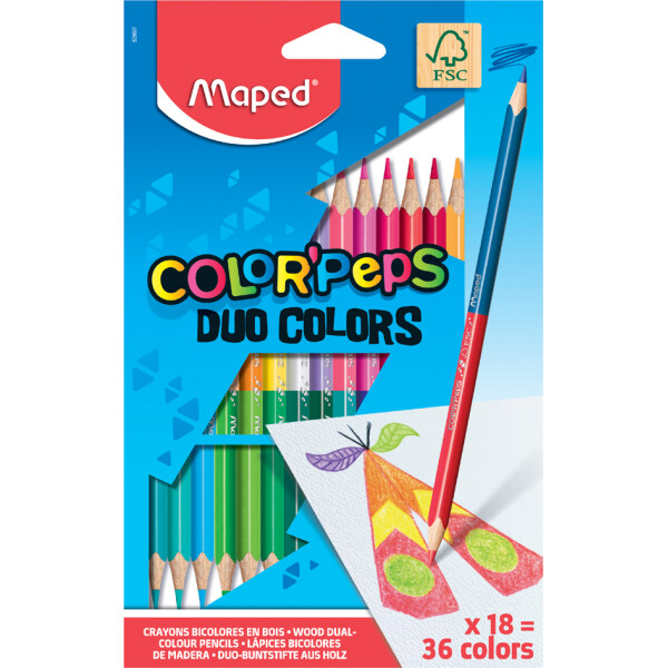 Maped Dreikant-Buntstift COLORPEPS DUO, 12er Kartonetui