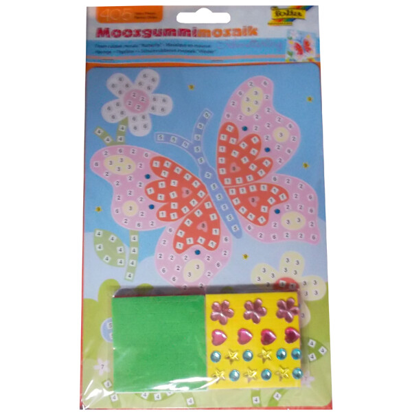 folia Moosgummi-Mosaik "Schmetterling", 405 Teile