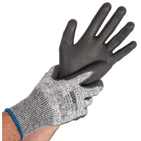HYGOSTAR Schnittschutzhandschuh CUT SAFE, M, grau schwarz